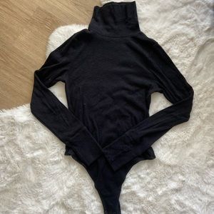 Black Aerie Turtleneck Bodysuit